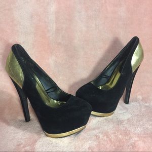 Black platform heels